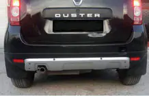 Renault Duster 2008–2017 гг. Накладка на задний бампер (ABS, серая) фото 1