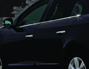 Renault Fluence 2009-2016 гг. Нижние молдинги стекол нержавейка (4 шт) Carmos - Турецкая Нержавеющая Сталь фото 2