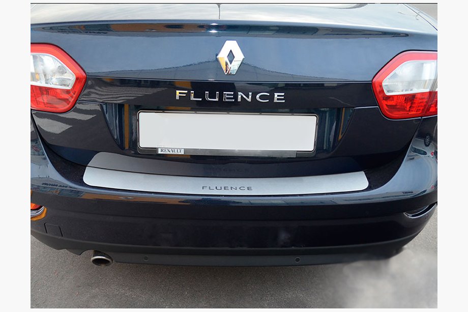 Renault Fluence 2009-2016 гг. Накладка на задний бампер Natanika (нержавейка) Фото 1