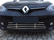 Renault Fluence 2009-2016 гг. Цельная решетка бампера (2013-2016, нержавейка) фото 1