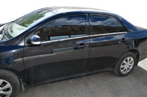 Toyota Corolla 2007-2013 гг. Наружные молдинги окон нержавейка (4 шт) Carmos - Турецкая Нержавеющая Сталь фото 1