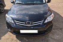 Toyota Corolla 2007-2013 гг. Хромированные накладки на решетку радиатора (2010-2013, 3 шт, нержавейка) фото 2