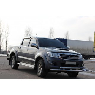 Передняя защита ST014 (нержавейка) Toyota Hilux 2006-2015 гг. фото 4