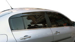 Renault Megane II 2004-2009 гг. Наружные молдинги окон нержавейка (4 шт) фото 3