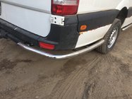 Mercedes Sprinter W906 2006–2018 гг. Боковые трубы за задним колесом, угловые (2 шт, нерж сталь) фото 3