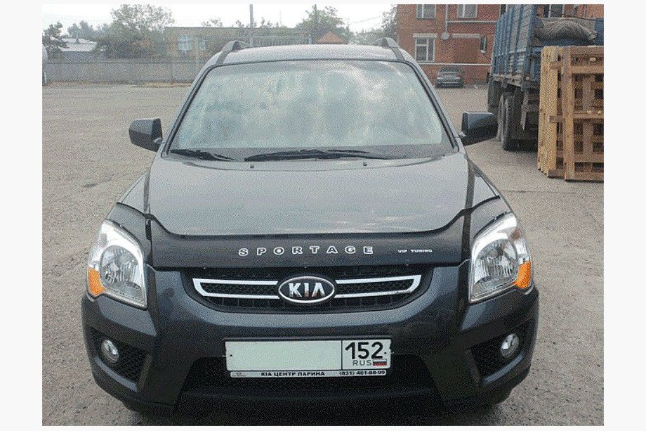 Kia Sportage 2004-2010 гг. Дефлектор капота (VIP) Image