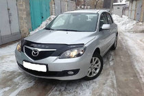 Mazda 3 2003-2009 гг. Дефлектор капота HB (VIP) фото 1