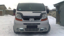 Renault Trafic 2001–2015 гг. Дефлектор капота Длинный (VIP) фото 1