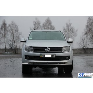 Передняя защита ST018-2 (нержавейка) Volkswagen Amarok 2010-2022 гг. фото 2