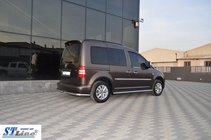 Volkswagen Caddy 2004-2010 гг. Боковые трубы BB001 (2 шт., нержавейка) d60, Стандартная база фото 3