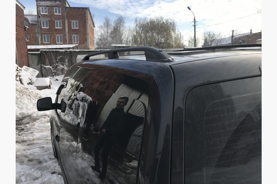 Volkswagen Caddy 2020- гг. Рейлинги Skyport BLACK Макси база Фото 2