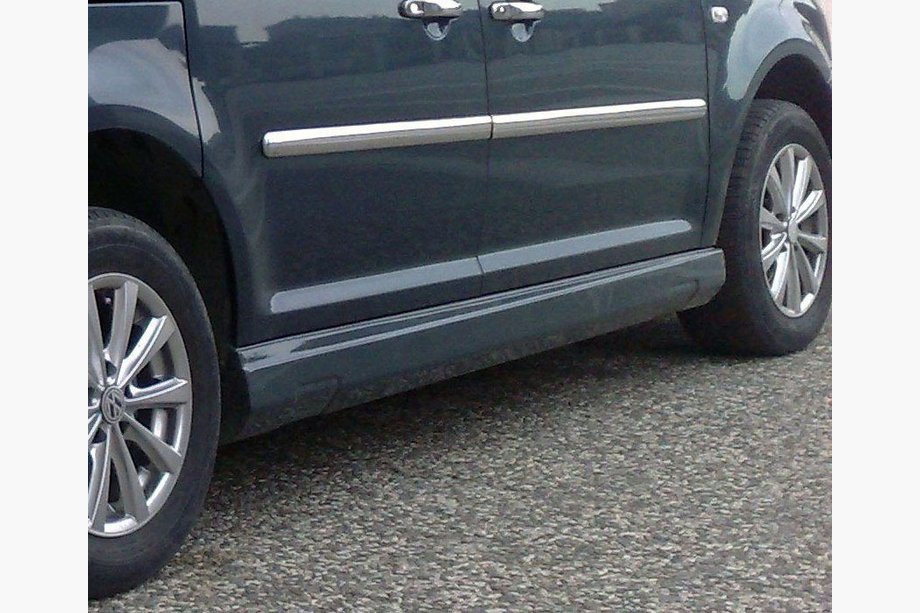 Volkswagen Caddy 2004-2010 гг. Боковые Пороги Duo-Model (грунтованные под покраску) Image