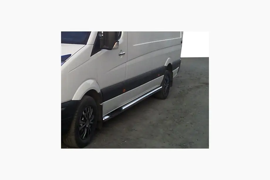 Opel Movano 2004-2010 гг. Боковые трубы (2 шт., нержавейка) Средняя База Фото 1