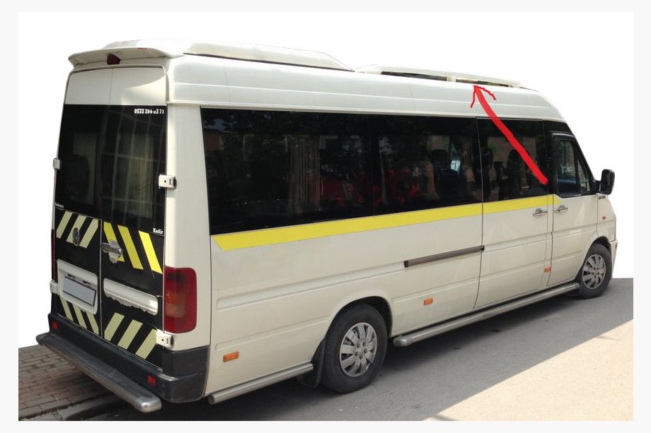 Volkswagen LT 1995-2006 гг. Рейлинги на крышу (2 шт, грунтованные под покраску) Image
