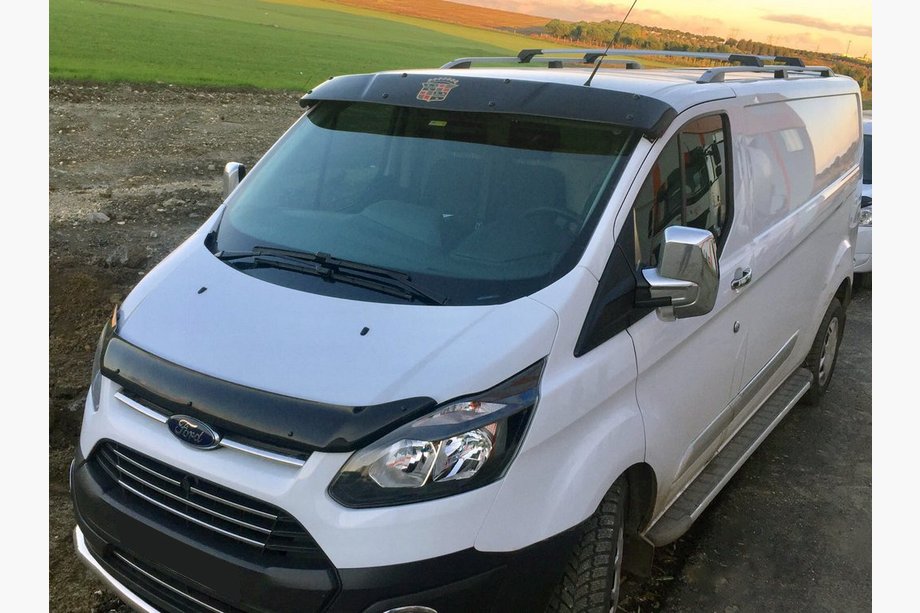Ford Custom 2013-2022 гг. Козырек на лобовое стекло (на кронштейнах) Image