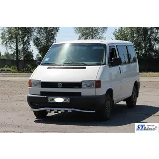 Передняя защита с решеткой ST010 (нержавейка) фото 3