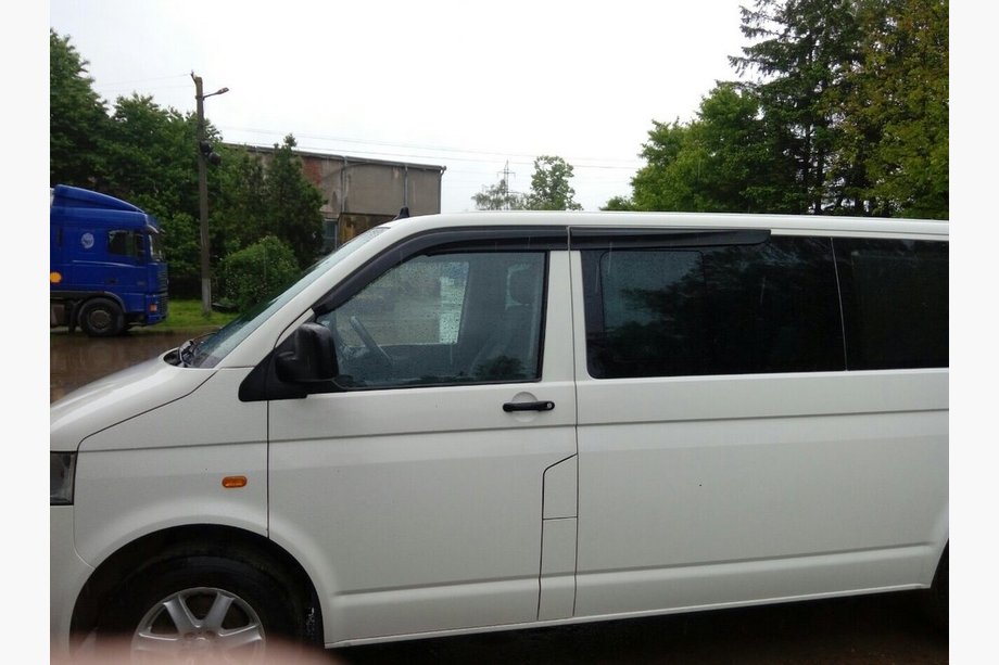 Volkswagen T5 Caravelle 2004-2010 гг. Ветровики на окна (4 шт., Sunplex Sport) Фото 8