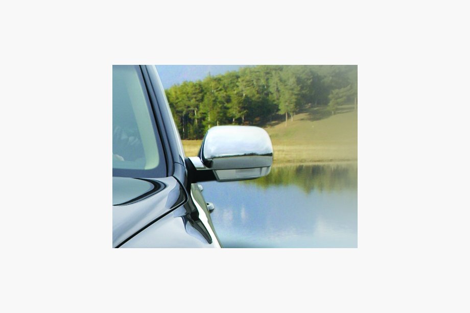 Volkswagen Touareg 2002–2010 гг. Накладки на Зеркала 2003-2007 (2 шт., Нержавейка) OmsaLine - Итальянская Нержавейка Фото 2