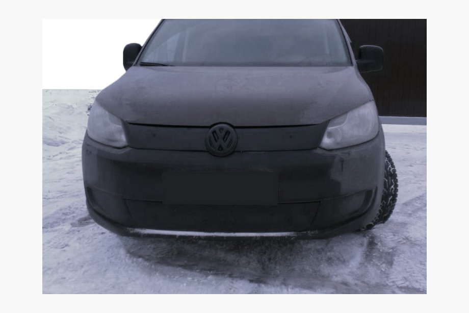 Volkswagen Caddy 2010-2015 гг. Зимняя накладка на решетку радиатора (верхняя) Фото 3
