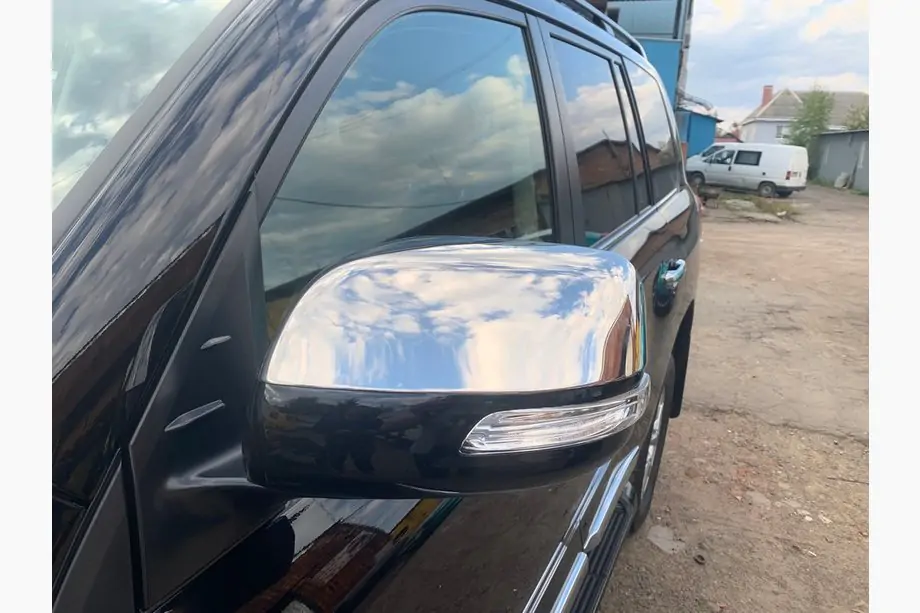 Toyota Land Cruiser 200 2007-2021 гг. Накладки на зеркала 2012↗ (2 шт., Нержавейка) Carmos - Турецкая сталь Фото 2
