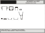 Ford Mondeo 2008-2014 гг. Накладки на панель приборов (Карбон) фото 1