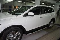 Mazda CX-9 2007-2016 гг. Боковые Подножки Fullmond (2 шт, алюминий) фото 5