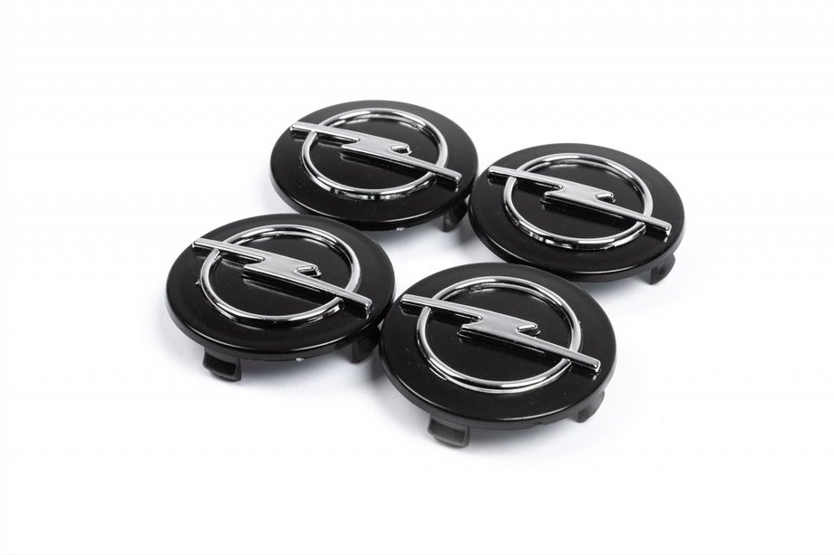 Opel Колпачки на диски 60/55мм черные (комплект 4 шт) Image