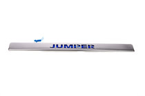 Citroen Jumper 2007-2025 гг. Хромированная планка над номером с синим LED (нержавейка) фото 2