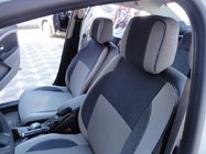 Renault Fluence 2009-2016 гг. Авточехлы (2009-2012, Экокожа↗Ткань, Premium) Цельная Задняя Скамья фото 6