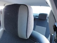 Renault Fluence 2009-2016 гг. Авточехлы (2009-2012, Экокожа↗Ткань, Premium) Цельная Задняя Скамья фото 4