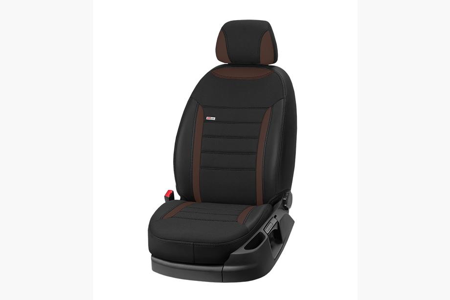 Ford Custom 2013-2022 гг. Авточехлы ЭкоКожа+Ткань Eco Classic 2020 (8 или 9 мест) Фото 7