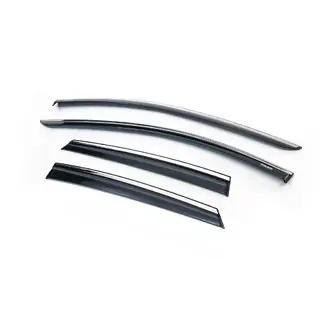 Ветровики с хромированным молдингом (HB, 4 шт, Niken) Seat Leon 2013-2020 гг. фото 1