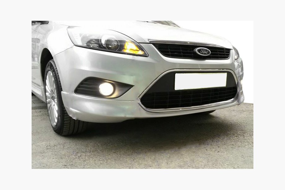 Ford Focus II 2008-2011 гг. Накладка на передний бампер Sedan (под покраску) Фото 1