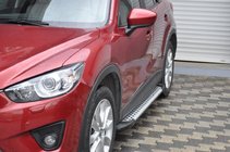 Mazda CX-5 2012-2017 гг. Боковые Подножки Allmond Grey (2 шт., Алюминий) фото 1