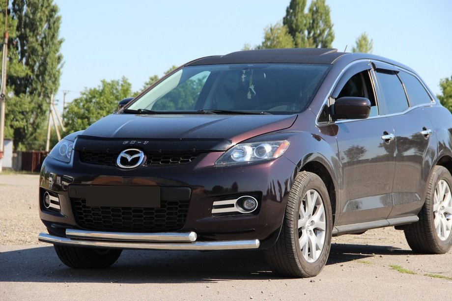 Mazda CX-9 2007-2016 гг. Передняя защита ST014 (нержавейка) Image