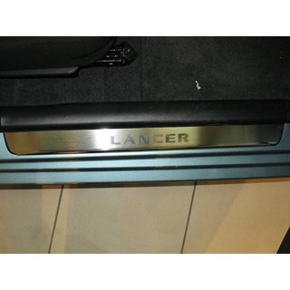 Накладки на Пороги Nataniko (4 шт., Нержавейка) Mitsubishi Lancer 9 2004-2008 гг.