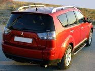 Peugeot 4007 2007-2013 гг. Боковые Подножки BlackLine (2 шт, Алюминий) фото 1