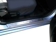 Mitsubishi Lancer 9 2004-2008 гг. Накладки на пороги OmsaLine (4 шт, нержавейка) фото 1