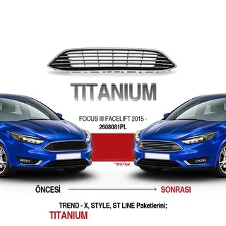 Передняя решетка (Titanium) Ford Focus III 2011-2017 гг. фото 3