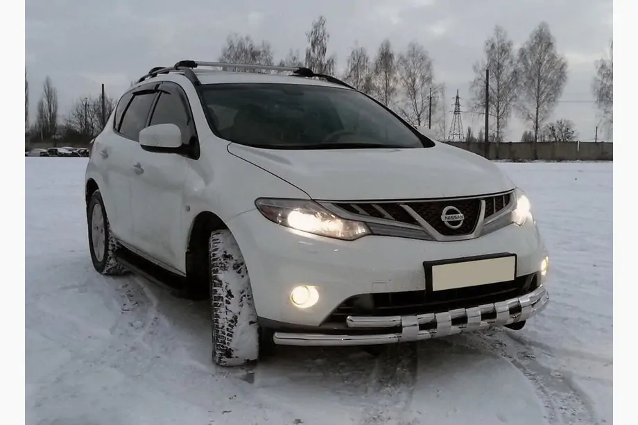 Nissan Murano 2008-2014 гг. Передняя защита ST015 (нержавейка) Image