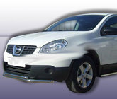 Nissan Qashqai 2007-2010 гг. Передняя двойная дуга ST014 (нержавейка) фото 3