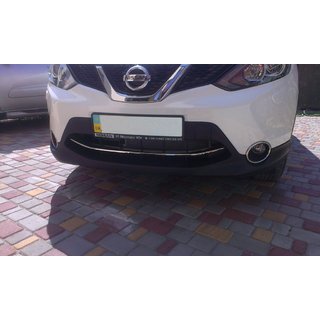 Накладка на передний бампер нержавейка (2014-2017) фото 2