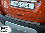 Opel Mokka 2012-2021 гг. Накладка на задний бампер Nataniko (2012-2016, нержавейка) фото 1