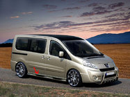 Fiat Scudo 2007-2015 гг. Боковые трубы BB002 (2 шт., нержавейка) 60 мм, короткая база фото 2
