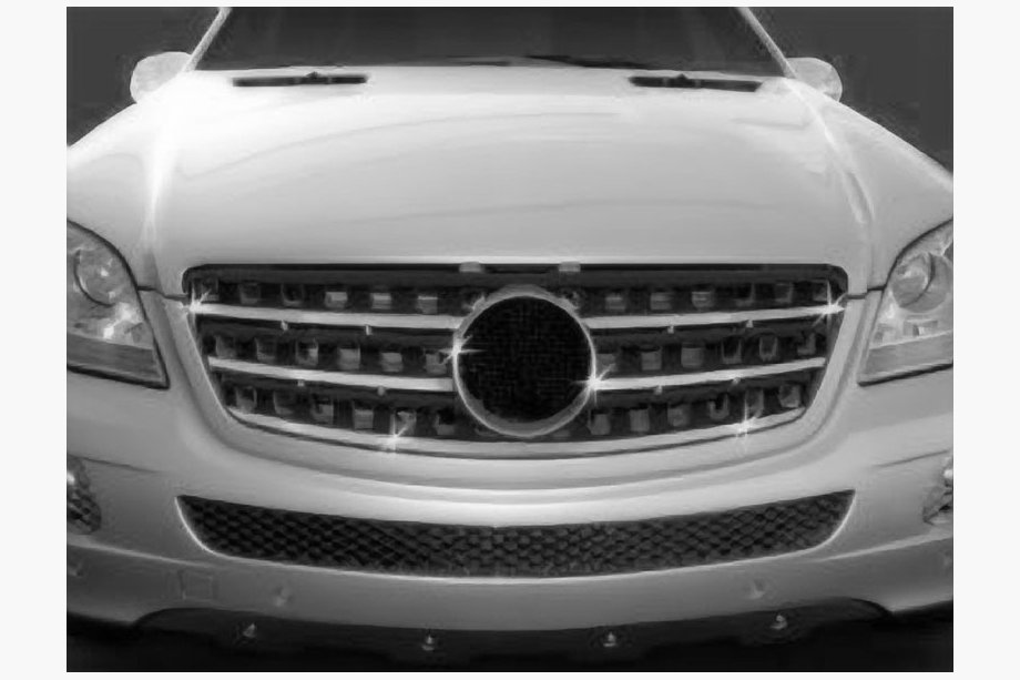 Mercedes ML W164 2005-2011 гг. Хром накладки на решетку (5 шт., нержавейка) Carmos - Турецкая Нержавеющая Сталь Image