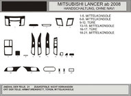 Mitsubishi Lancer X 2008- гг. Накладки на панель приборов (Hartman) Алюминий фото 1