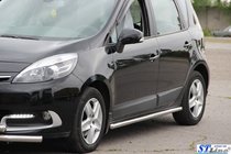 Renault Scenic/Grand 2009-2016 гг. Боковые трубы BB001 (2 шт., нержавейка) фото 3