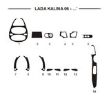 Lada Kalina 2004-2011 гг. Накладки на панель приборов (Hartman) Алюминий фото 1
