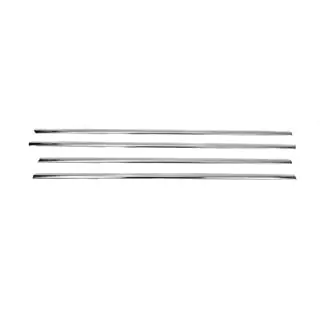 Нижние молдинги стекол Black Chrome (4 шт, нержавейка) фото 2