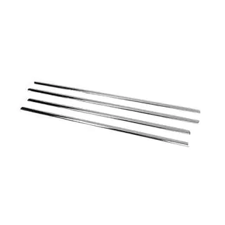 Нижние молдинги стекол Black Chrome (4 шт, нержавейка) фото 4